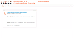 Desktop Screenshot of 2009ctconferencecommunity.campuspack.net